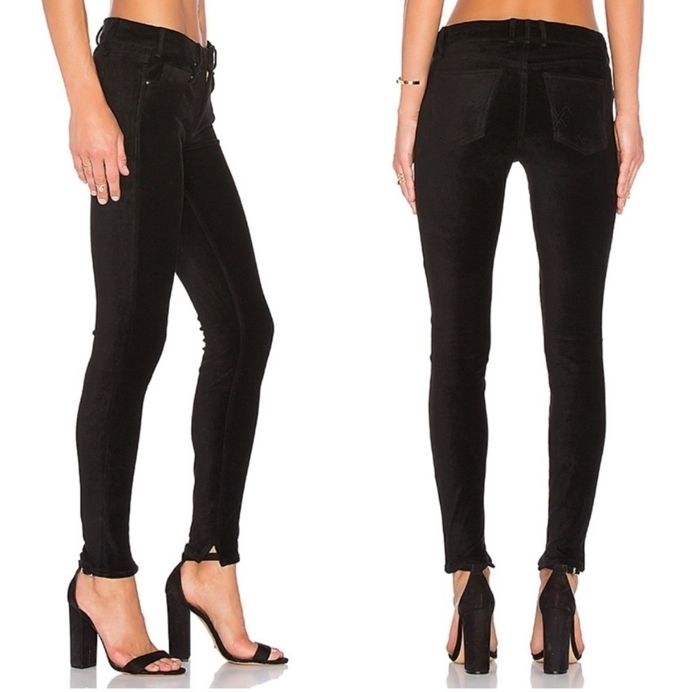Mcguire Denim Newton Skinny In Vegan Suede Size 28 Black